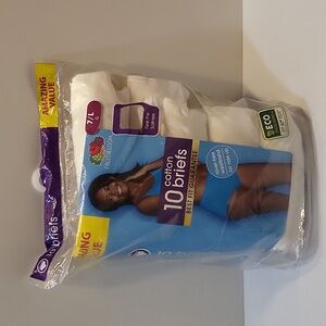 Women’s Cotton Briefs Size 7/L Missing 3 Pair So Only 7 In Package